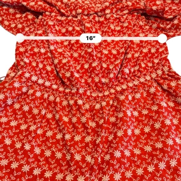 Lane Bryant Red Embroidered Romper – Plus Size 18 - Picture 11 of 13